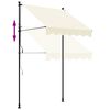 vidaXL Tenda da Sole Retrattile Crema 150x150 cm in Tessuto e Acciaio