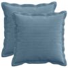 vidaXL Federa 2 pz HOUTEN Blu 35 x 35 cm corduroy