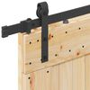 vidaXL Porta Scorrevole con Set Hardware 90x210 cm Legno Massello Pino