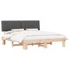 vidaXL Letto con Testiera Rivestita Grigio scuro 180 x 200 cm