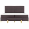 vidaXL Letto a molle con materasso Marrone scuro 200 x 200 cm Tessuto