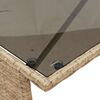 vidaXL Set da Pranzo da Giardino 3 pz con Cuscini Beige in Polyrattan