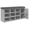 vidaXL Panca Porta Scarpe Grigio Cemento 102x32x50cm Legno Multistrato