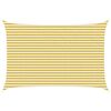 vidaXL Telo Ombra Giallo e Bianco 3 x 5 m HDPE
