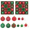 vidaXL Set di Palline di Natale 88 pz Verde e Rosso &Oslash; 6 cm Plastica