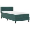vidaXL Letto a molle con materasso Verde Scuro 190 x 90 cm Poliestere