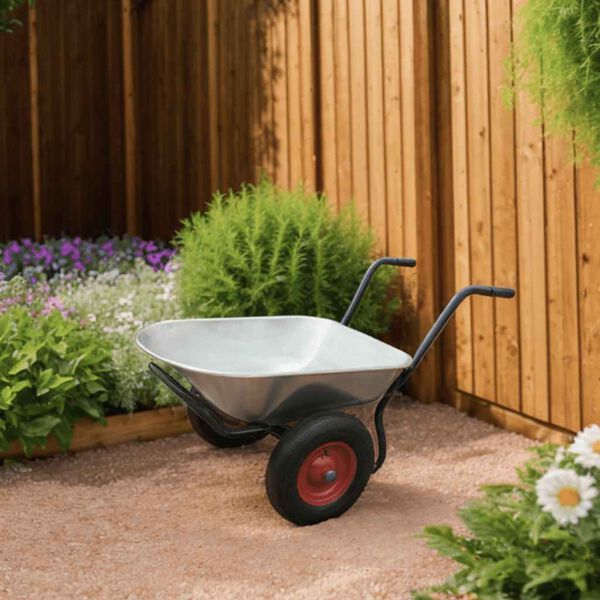 vidaXL Carriola da Giardino con 2 Ruote 66 L