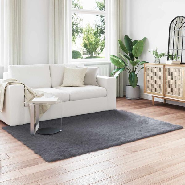 vidaXL Tappeto Pecora Tafalla Antracite 160 x 230 cm Poliestere