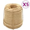 vidaXL Corde in Sisal 5 pz 14 mm 100 m
