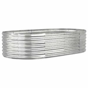 vidaXL Letto Giardino Acciaio Zincato 152x80x36cm Argento
