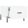 vidaXL Tavolino da Salotto Bianco Lucido 50x50x40 cm Legno Multistrato