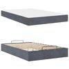 vidaXL Struttura letto con materasso 2 pcs Grigio Sfumato Velluto