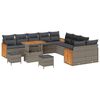 vidaXL Set Divano da Giardino con cuscino 13 pcs Grigio