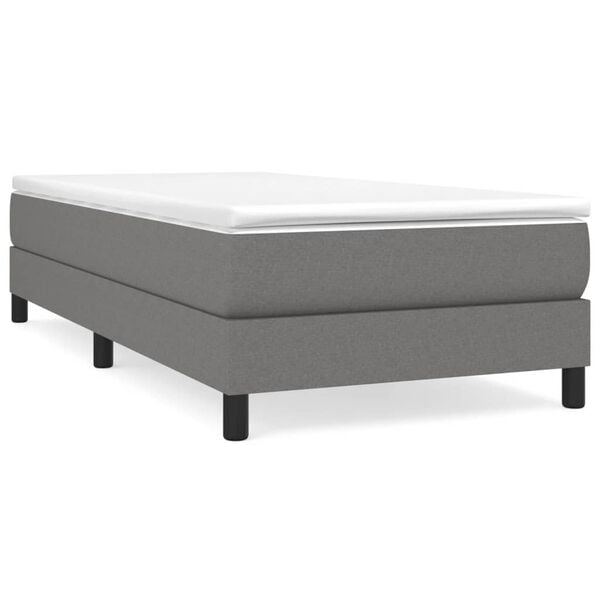 vidaXL Struttura Letto a Rete a Molle Grigio Scuro 100x200 cm Tessuto