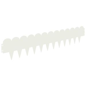 vidaXL Bordura per Prato 20 pz 103 x 20 cm Acciaio Bianco