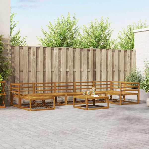 vidaXL Set di divani da esterno 8 pcs Naturale