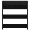 vidaXL Mobile per scarpe Rovere Nero 80 x 18 x 90 cm Legno multistrato