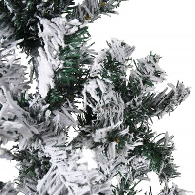 vidaXL Albero Natale Artificiale Sottile a Metà Neve Fioccata 180 cm