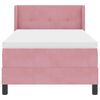 vidaXL Letto a molle con materasso Rosa 200 x 100 cm Poliestere