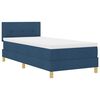 vidaXL Letto a molle con materasso Blu 90 x 190 cm Tessuto