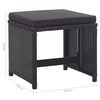 vidaXL Set da Pranzo da Giardino 17 pz con Cuscini in Polyrattan Nero