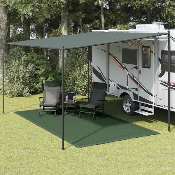 vidaXL Tappeto da Tenda 250x400 cm in HDPE Verde
