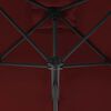 vidaXL Ombrellone con Palo in Acciaio Rosso Bord&ograve; 250x250x230 cm