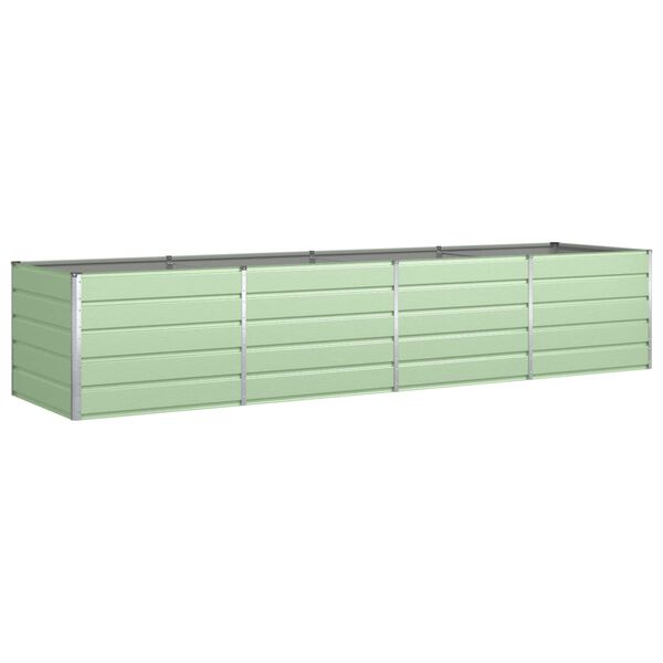 vidaXL Fioriera Verde Pastello 195 x 100 x 45 cm Acciaio zincato