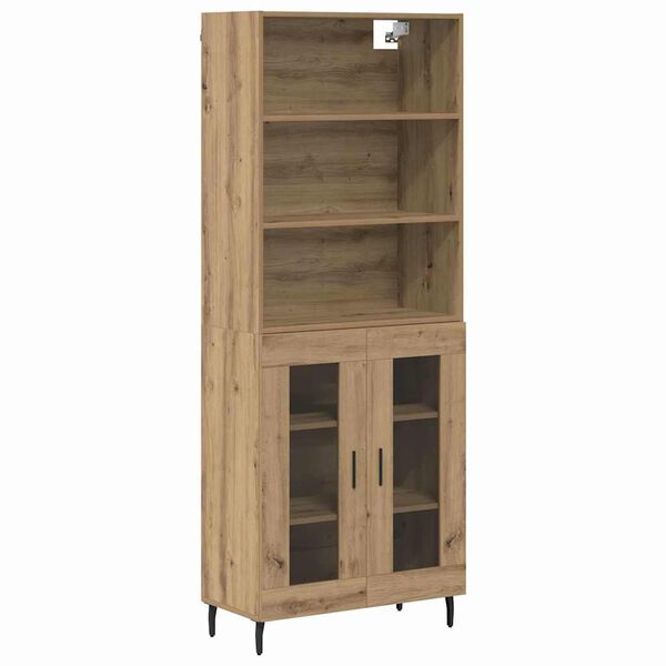 vidaXL Credenza Rovere artigianale 69,5 x 34 x 180 cm