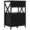 vidaXL Armadio da Notte Rovere Nero 40 x 31 x 60 cm
