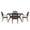 vidaXL Set da Pranzo per Giardino 5 pcs Bronzo Alluminio