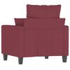vidaXL Poltrona Rosso Vino 60 cm in Tessuto