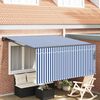 vidaXL Tenda Retrattile Blu e Bianco 350 x 250 cm