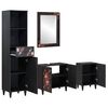 vidaXL Set di Armadi da Bagno con porta 4 pcs Legno di mango massello