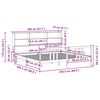 vidaXL Letto Libreria senza Materasso 200x200 cm in Legno di Pino