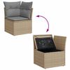 vidaXL Set Divano da Giardino 6 pz con Cuscini Beige Polyrattan Acacia