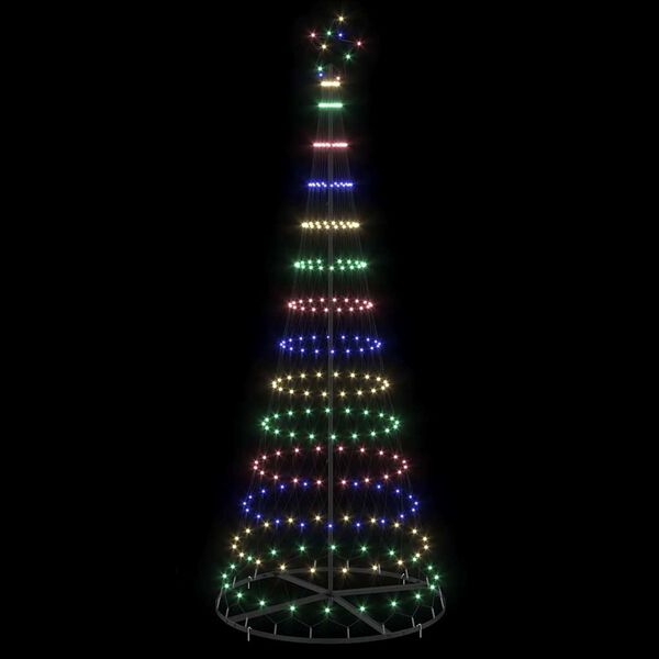 vidaXL Albero di Natale LED con 295 LED Multicolore 250 cm Metallo