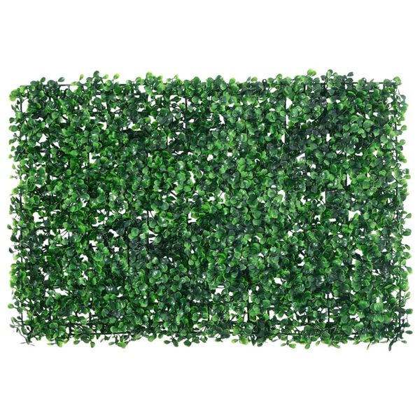  vidaXL Recinzione Foglie Arbusti Artificiali 24 pz Verde 40x60 cm