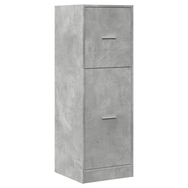 vidaXL Armadietto da Farmacia Grigio Cemento 40x41x118 cm Truciolato