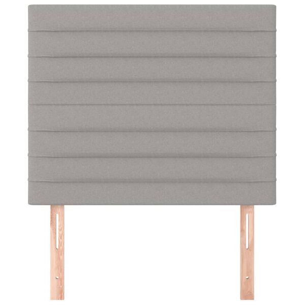 vidaXL Testiera Grigio Chiaro 90x5x118/128 cm Tessuto