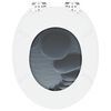 vidaXL Sedile del WC 2 pcs Grigio 44 x 38 cm Pannello MDF