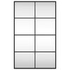 vidaXL Specchio da Parete Nero 50x80 cm Rettangolare in Ferro