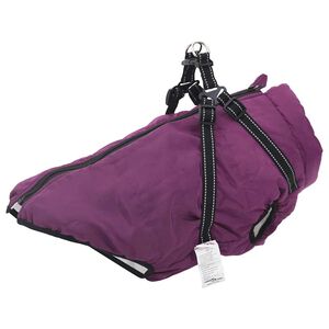vidaXL Cappotto Cani Imbracatura Impermeabile Riflettente Viola L48