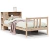 vidaXL Giroletto con Libreria senza Materasso 75x190 cm in Legno Pino