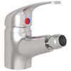 vidaXL Rubinetto Miscelatore per Bid&egrave; Argento 13x12 cm