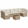 vidaXL Set Divano da Giardino 8 pz con Cuscini Beige in Polyrattan