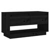 vidaXL Mobile Porta TV Nero 74x34x40 cm in Legno Massello di Pino