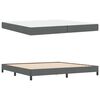 vidaXL Letto a molle con materasso Grigio scuro 200 x 200 cm Tessuto