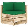 vidaXL Set Salotto da Giardino con Cuscini 7 pz Legno Impregnato Verde