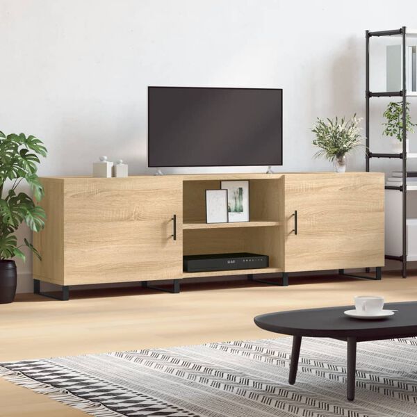 vidaXL Mobile Porta TV Rovere Sonoma 150x30x50 cm in Legno Multistrato